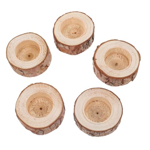 SOLUSTRE 5 Stück Teiliges Holz Teelichthalter Rustikale Kerzenständer für Heimdekoration Geeignet für Wohnzimmer Restaurant Hochzeit für Familie und Freunde SOLUSTRE 5 Stück Teiliges Holz Teelichthalter Rustikale Kerzenständer für Heimdekoration Geeignet für Wohnzimmer Restaurant Hochzeit für Familie und Freunde von SOLUSTRE