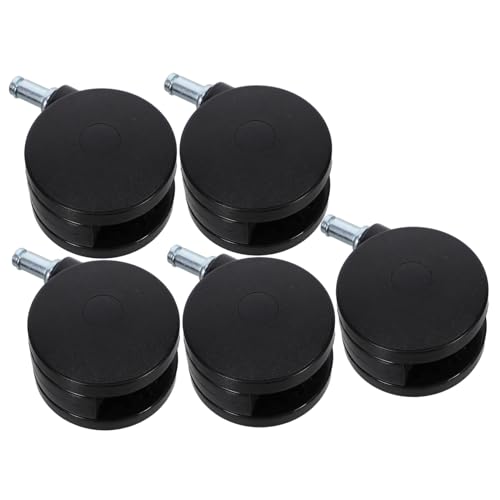 SOLUSTRE 5 Stück Teiliges Möbel lenkrollen aus Nylon Geräuscharm Drehbar mit Einsteckstift Geeignet als Ersatzrollen für Stühle Sofas Schränke für Wohn Geschäftsräume von SOLUSTRE