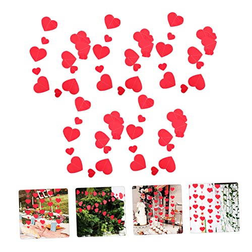 SOLUSTRE 5 Stück Teiliges Rotes Herz Papiergirlande Banner Romantische Hängedekoration für Hochzeit Party und Valentinstag Einfach Aufzuhängen für Brautpaar und Festtagsgestaltung SOLUSTRE 5 Stück Teiliges Rotes Herz Papiergirlande Banner Romantische Hängedekoration für Hochzeit Party und Valentinstag Einfach Aufzuhängen für Brautpaar und Festtagsgestaltung von SOLUSTRE