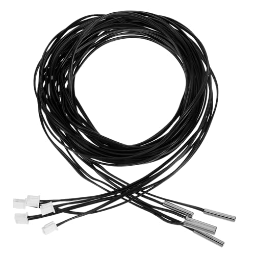 SOLUSTRE 5 Stück Temperaturfühler Thermistor mit Kabel Hochsensibler Temperatursensor für Lebensmittel Labor Geräte Schnelle Reaktion Vielseitig Installierbar Kompatibel mit von SOLUSTRE