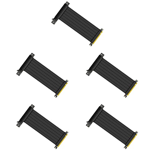 SOLUSTRE 5 Stück 90 Verlängerungskabel High-Riser-Kabel Pci-e 3. 0 Extender Riser-Kabel Gpu-Fan High-pci-Riser-Kabel Pci Express Kabel Verlängerung Kupferkerndraht Rechner Grafikkarte von SOLUSTRE