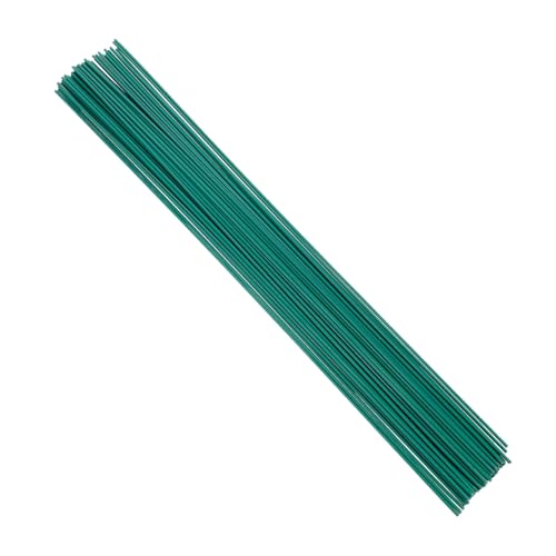 SOLUSTRE 50 Stück Grüner Floristikdraht Flexibler Kunststoffbeschichteter Metall draht Für DIY Blumenarrangements Brautsträuße Hochzeitsdeko und Gartenbasteln von SOLUSTRE