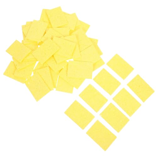 SOLUSTRE 50 Stück Lötschwämme Hochtemperatur Lötspitzen-Reinigungsschwamm Langlebig Schnelles Entfernen von Lötzinn für Präzises Löten Werkstatt Gelb SOLUSTRE 50 Stück Lötschwämme Hochtemperatur Lötspitzen-Reinigungsschwamm Langlebig Schnelles Entfernen von Lötzinn für Präzises Löten Werkstatt Gelb von SOLUSTRE