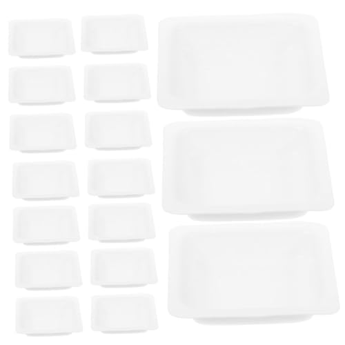 SOLUSTRE 50 Stück Quadratische Kunststoff wägeboote Präzise Waagschalen für Pulver und Flüssigkeiten Langlebige Labor wägeschalen Vielseitig für Labor und Haushalt Geeignet von SOLUSTRE