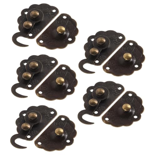 SOLUSTRE 5 Stück Haspenschnalle Für Kleine Schmuckboxen Vintage Hakenverschluss Aus Eisen Dekorative Metallschnalle Mit Kunstvollen Details Für Sichere Aufbewahrung Von Schmuck Und SOLUSTRE 5 Stück Haspenschnalle Für Kleine Schmuckboxen Vintage Hakenverschluss Aus Eisen Dekorative Metallschnalle Mit Kunstvollen Details Für Sichere Aufbewahrung Von Schmuck Und von SOLUSTRE