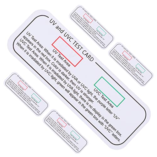 SOLUSTRE 5stücke Uv-testkarten Für Indikatorkarten Aus Teststreifen Für Innenbereich Zur Überprüfung Der Uv-sterilisationswirkung Kompatibel Mit Und Sterilisatoren von SOLUSTRE