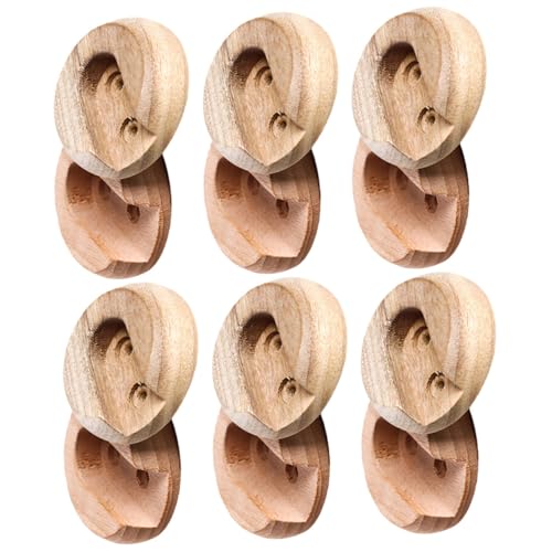 SOLUSTRE 6 Paare Holz Kleiderstangenhalterung Robuste Wandbefestigung Ohne Bohren Stabile Garderobenrohrhalter für Schrank Badezimmer Vorhangstangenstütze Kompakte von SOLUSTRE