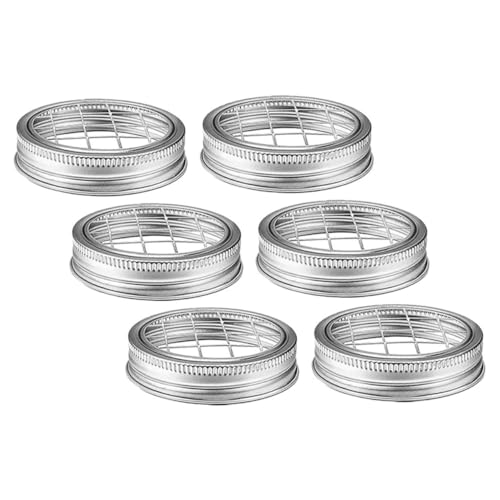 SOLUSTRE 6 Sätze Teiliges Metall Blumengitter für Einmachgläser Deckelring mit Gittereinsatz Praktische Blumenorganizer Lösung für Kreative Blumenarrangements und Vielseitige Vasen SOLUSTRE 6 Sätze Teiliges Metall Blumengitter für Einmachgläser Deckelring mit Gittereinsatz Praktische Blumenorganizer Lösung für Kreative Blumenarrangements und Vielseitige Vasen von SOLUSTRE