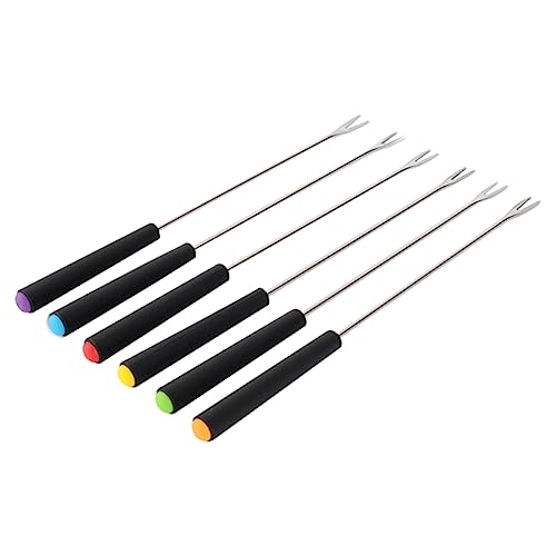 SOLUSTRE 6 Stück Fondue Gabeln Teiliges Set Rostfrei Glatte Oberfläche Langlebig mit Langem Griff für Schokolade Käse und Obst Sicher und Praktisch für Dessert und Partygebrauch SOLUSTRE 6 Stück Fondue Gabeln Teiliges Set Rostfrei Glatte Oberfläche Langlebig mit Langem Griff für Schokolade Käse und Obst Sicher und Praktisch für Dessert und Partygebrauch von SOLUSTRE