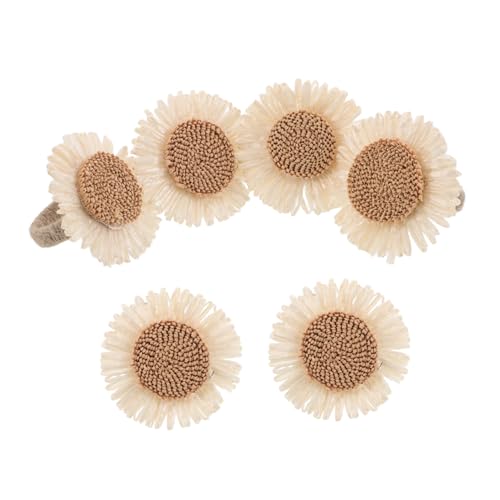 SOLUSTRE 6 Stück Große Beige Blumen-serviettenringe mit Gehäkeltem Blumenmotiv Langlebige Serviettenhalter für Gelbe Tischdekorationen bei Hochzeiten Frühling und Festessen SOLUSTRE 6 Stück Große Beige Blumen-serviettenringe mit Gehäkeltem Blumenmotiv Langlebige Serviettenhalter für Gelbe Tischdekorationen bei Hochzeiten Frühling und Festessen von SOLUSTRE