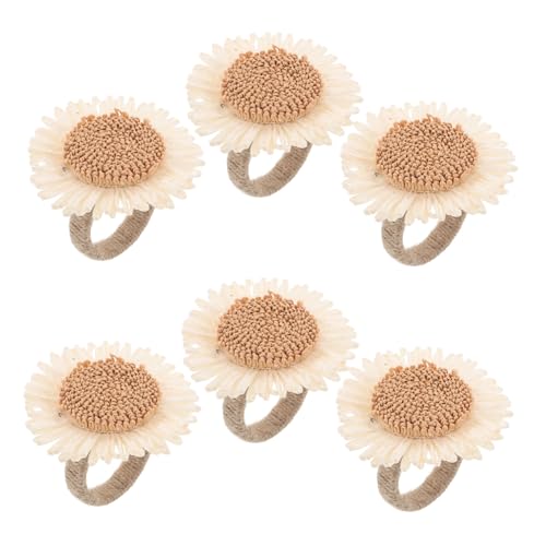 SOLUSTRE 6 Stück Große Gewebte Tischdeko Blumen-serviettenringe mit Blumenmotiv Langlebige Serviettenhalter für Frühlings Festtagstisch im Landhausstil SOLUSTRE 6 Stück Große Gewebte Tischdeko Blumen-serviettenringe mit Blumenmotiv Langlebige Serviettenhalter für Frühlings Festtagstisch im Landhausstil von SOLUSTRE