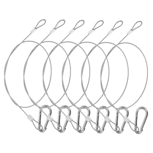 SOLUSTRE 6 Stück Teiliges Edelstahl Sicherheits Drahtseil mit Karabiner Lang Hochfest Flexibel und Robust für Bühnenbeleuchtung Bau und Schutz von und Geräten SOLUSTRE 6 Stück Teiliges Edelstahl Sicherheits Drahtseil mit Karabiner Lang Hochfest Flexibel und Robust für Bühnenbeleuchtung Bau und Schutz von und Geräten von SOLUSTRE