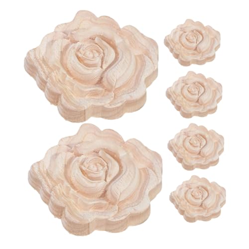 SOLUSTRE 6 Stück Teiliges Europäische Vintage Rosen Holzapplikationen für Möbel und Wanddekoration Relief Blumenmotive Einfache Anbringung Robust und Pflegeleicht für Hochzeiten und SOLUSTRE 6 Stück Teiliges Europäische Vintage Rosen Holzapplikationen für Möbel und Wanddekoration Relief Blumenmotive Einfache Anbringung Robust und Pflegeleicht für Hochzeiten und von SOLUSTRE