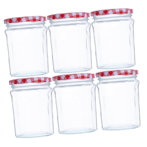 SOLUSTRE 6 Stück Teiliges Glas Vorratsgläser mit Luftdichtem Deckel Sechseckige Einmachgläser für Lebensmittel Marmelade Gewürze Vielseitig für Aufbewahrung Partygeschenke Hitze SOLUSTRE 6 Stück Teiliges Glas Vorratsgläser mit Luftdichtem Deckel Sechseckige Einmachgläser für Lebensmittel Marmelade Gewürze Vielseitig für Aufbewahrung Partygeschenke Hitze von SOLUSTRE
