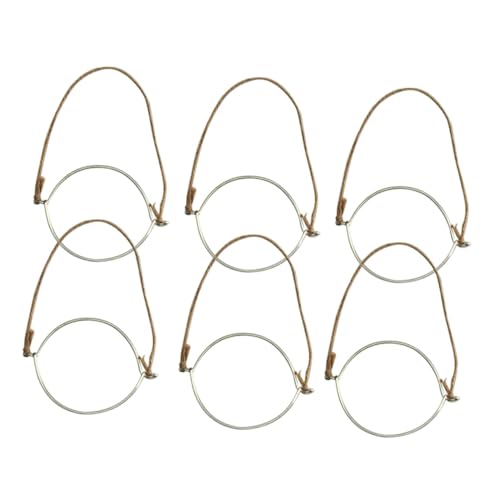 SOLUSTRE 6 Stück Teiliges Mason Jar Henkel aus Rostfreiem Stahlseil Flexible Aufhänger für Einmachgläser mit Normalem Mund Einfache Montage für Garten Party und Wohnkultur von SOLUSTRE