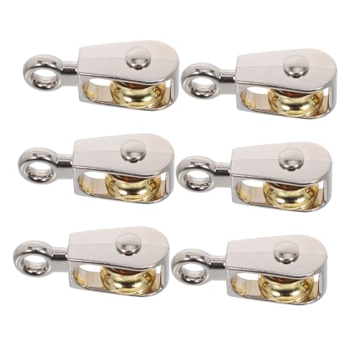 SOLUSTRE 6 Stück Teiliges Metall-pulley-system Miniatur Fester Lastaufzug für Wissenschaftsklassen DIY Hebewerkzeuge für Schüler Physikunterricht von SOLUSTRE