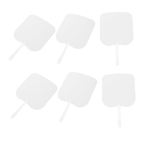 SOLUSTRE 6 Stück Teiliges Sublimationsfähiger Doppelseitiger Rechteckiger Handfächer für Hochzeitsgäste DIY Bastelfächer für Kirchenpartys Stilvolle Praktische Abkühlung und Dekoration von SOLUSTRE