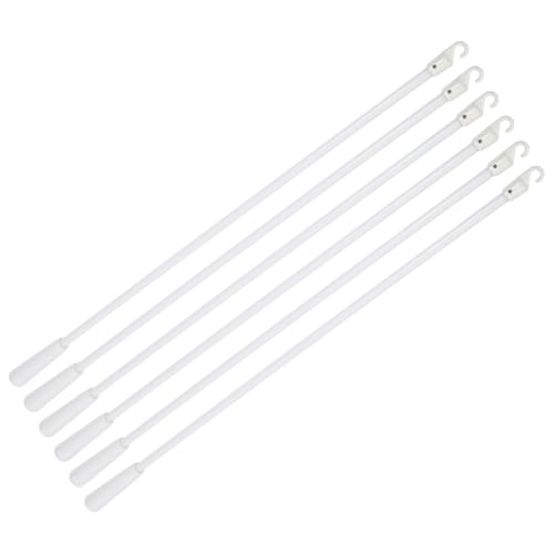 SOLUSTRE 6 Stück Teiliges Vertikale Jalousie Wenderstäbe aus Fiberglas Weiß Leichtes Blind Wand Ersatz mit Haken für Fensterjalousien Steuerung Installieren und Praktisch für Zuhause von SOLUSTRE