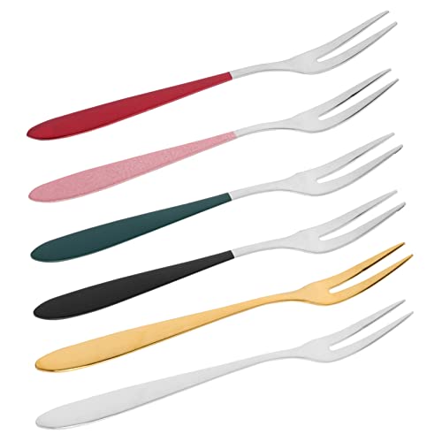 SOLUSTRE 6 Stück Kuchengabeln Rostfrei Dessertgabeln für Obst Spülmaschinenfest für Partys und Cafeterias SOLUSTRE 6 Stück Kuchengabeln Rostfrei Dessertgabeln für Obst Spülmaschinenfest für Partys und Cafeterias von SOLUSTRE