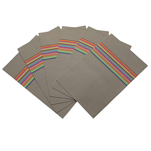 SOLUSTRE 6 Stück Tischsets Für Küche Zuhause Wärmetisch Tischsets Tellermatten Rutschschutz Essmatten Waschbar Tischset Essensmatte Isoliermatte PVC Grau von SOLUSTRE