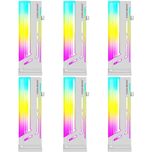 SOLUSTRE 6st Grafikkartenhalterung Magnetische Gpu-Halterung Magnetische Gpu-unterstützung Rechner Grafikhalterung Computerteil Grafik Klammer Chassis Aluminiumlegierung Rahmen Weiß von SOLUSTRE