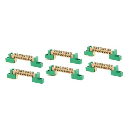 SOLUSTRE 6stücke Erdungsschienen Mit Anschlüssen Erdungsschiene Für Verteilungsboxen Und Elektrische Langlebig Und Installieren von SOLUSTRE
