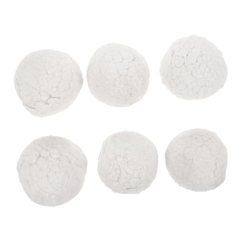 SOLUSTRE 6stücke Pompons Aus Polyester Zum Basteln Weiße Plüschbälle Für Schneemann-DIY-projekte Große Weihnachtspompons Für Winterdekorationen Flauschige Bälle Für Zuhause Und von SOLUSTRE