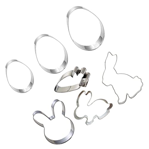 SOLUSTRE 7 Stück Teiliges Ausstechformen Set Ostern mit Hasenmotiv Lebensmittelechte Keks Ausstecher Antihaftbeschichtet Einfach zu Reinigen für DIY Plätzchen Kuchen Obst SOLUSTRE 7 Stück Teiliges Ausstechformen Set Ostern mit Hasenmotiv Lebensmittelechte Keks Ausstecher Antihaftbeschichtet Einfach zu Reinigen für DIY Plätzchen Kuchen Obst von SOLUSTRE