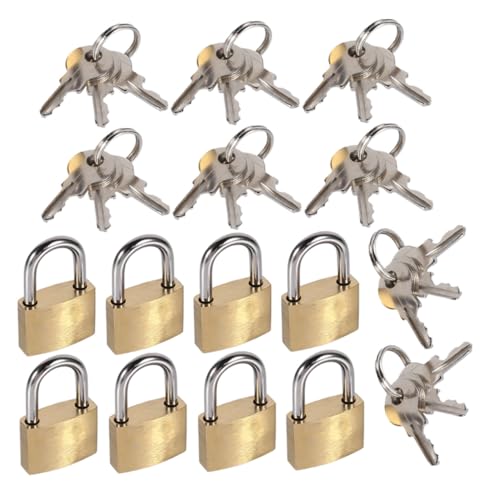 SOLUSTRE 8 Stück Mini Kupferschloss Kofferschloss Hasp Reisesperre Werkzeugkastenschloss kleines Vorhängeschloss aus Metall kleine Kofferschlösser Mini-Gepäckschlösser Eisen Golden SOLUSTRE 8 Stück Mini Kupferschloss Kofferschloss Hasp Reisesperre Werkzeugkastenschloss kleines Vorhängeschloss aus Metall kleine Kofferschlösser Mini-Gepäckschlösser Eisen Golden von SOLUSTRE