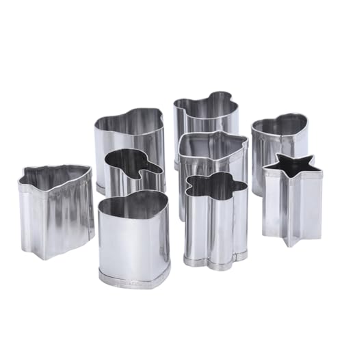 SOLUSTRE 8 Stück Teiliges Backformen Set mit Verschiedenen Formen Lebensmittelecht Vielseitig als Keks und Obstschneider Glatt Verarbeitete Kanten Einfach zu Verwenden für Kuchen und SOLUSTRE 8 Stück Teiliges Backformen Set mit Verschiedenen Formen Lebensmittelecht Vielseitig als Keks und Obstschneider Glatt Verarbeitete Kanten Einfach zu Verwenden für Kuchen und von SOLUSTRE