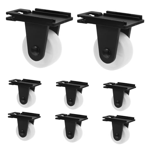 SOLUSTRE 8 Stück Teiliges Feste Möbel Verschleißfestem Kunststoff Geräuschlose Richtungsgebundene für Möbelwagen Babybett Küchenschrank Stabiler Ersatz für Cart Caster Wheels von SOLUSTRE