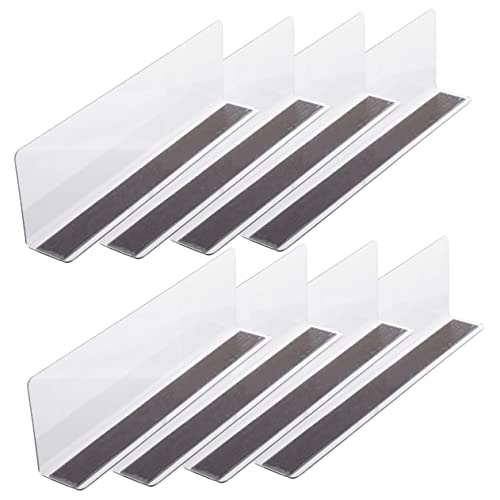 SOLUSTRE 8 Stück Teiliges Magnetische Regalteiler aus PVC Effiziente Trennwände für Supermärkte und Schränke mit Höhe zur Organisation von und Snacks von SOLUSTRE
