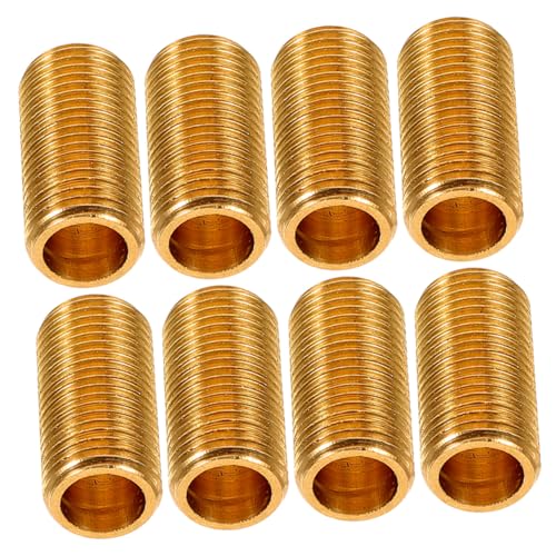 SOLUSTRE 8 Stück Teiliges Messing Lampenrohr mit Vollgewinde Robuster Lampenadapter und Verbindungselement für Lampenstiele Langlebiger Gewinderohr stecker für Kronleuchter und Leuchten von SOLUSTRE