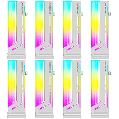 SOLUSTRE 8st Grafikkartenhalterung Magnetische Gpu-Halterung Gpu-unterstützung Computerteil Grafikkartenrahmen Grafikhalter Magnetische Argb-unterstützung Aluminiumlegierung Jack Weiß Led von SOLUSTRE