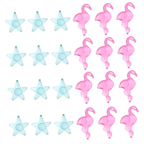 SOLUSTRE 80 Stück Wiederverwendbare Teilig Eiswürfelform Stern und Flamingoform Eiswürfel für Partygetränke Kühlung ohne Verwässerung für Cocktails und Erfrischungsgetränke von SOLUSTRE