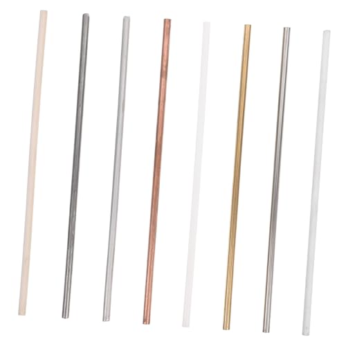 SOLUSTRE 8stücke Runde Metallstäbe Massive Metallstäbe Zum Basteln Handarbeitsstäbe Metallstabmaterialien Bastelbedarf Mit Holzstäben Und Kunststoffstäben Für Experimente Und Wärmeleitfähig von SOLUSTRE