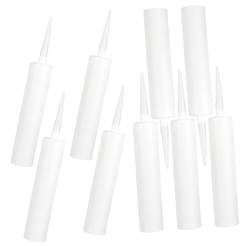 SOLUSTRE 9st Leerer Schlauch Leere Dichtmittelrohre Abdichten Schlammschläuche Squeeze-flaschen Mit Klarer Silikonkleber Weiß Silikon-dichtung Leimtuben Plastik Riss Schmücken von SOLUSTRE