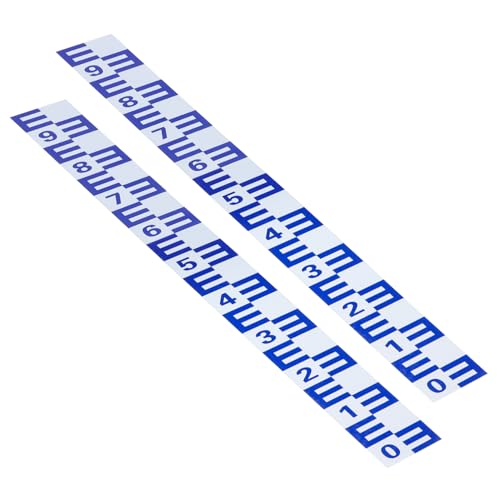 SOLUSTRE Aluminium Wasserstandsanzeiger Selbstklebend Korrosionsbeständig Reflektierend Langlebige Wasserstandsskala für Teiche Pools Hydrokulturelle Pflanzen Präzise Wasserpegelmessung von SOLUSTRE