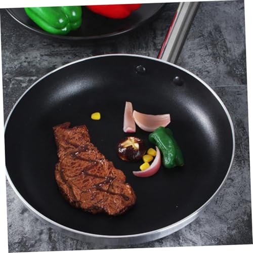 SOLUSTRE Aluminium Wok Pfanne Antihaftbeschichtet mit Langem Griff Kratzfeste Bratpfanne für Zuhause Leicht zu Reinigen Sicherer Hitzeschutz zum Braten und Kochen von SOLUSTRE