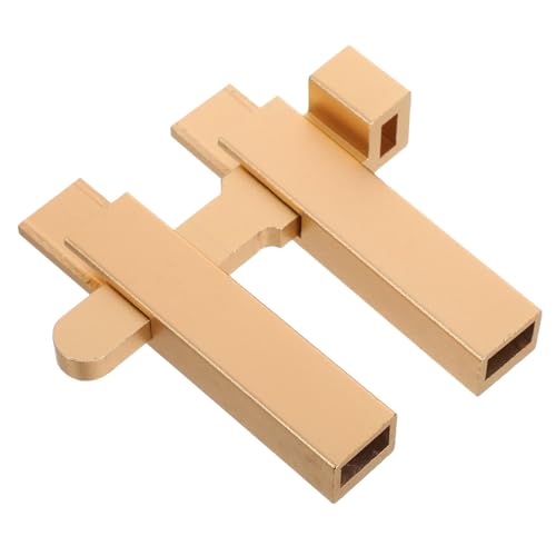 SOLUSTRE Aluminiumlegierung Türverschluss Mattgold Schiebetür Riegel Schloss Türriegel für Badezimmer Sichtschutz Einfache Bedienung für Holz Gartentüren Sicherer Privatschutz von SOLUSTRE