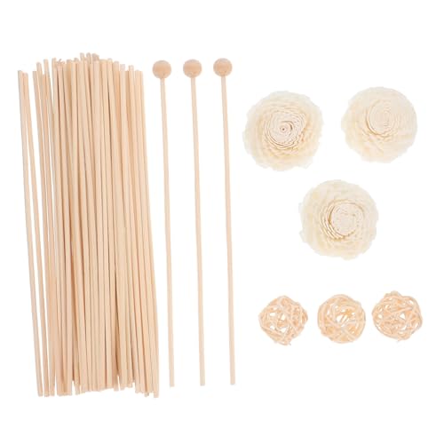 SOLUSTRE Aromatherapie Rattan Stäbchen Set Duftstäbchen für Diffuser Langanhaltender Raumduft Schlafzimmer Wohnzimmer Büro Flammsicher Aromaduft von SOLUSTRE