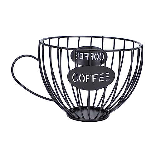 SOLUSTRE Aufbewahrungskorb Kaffeetassenförmiger Obstkorb Kreativer Rundkorb Schwarz Kompakte Praktisch Langlebig Für Snacks und Obst Tisch Organizer SOLUSTRE Aufbewahrungskorb Kaffeetassenförmiger Obstkorb Kreativer Rundkorb Schwarz Kompakte Praktisch Langlebig Für Snacks und Obst Tisch Organizer von SOLUSTRE