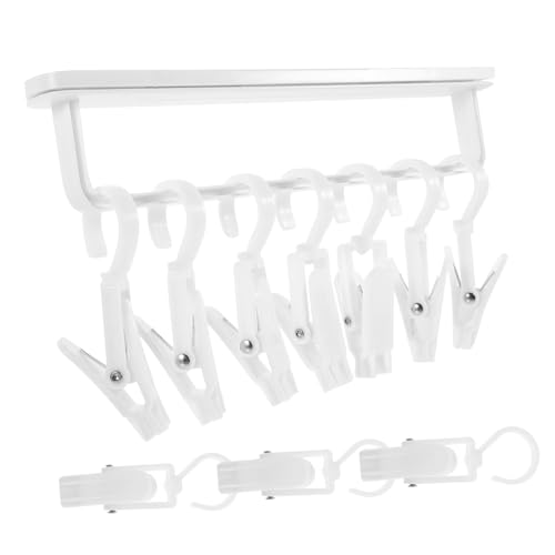 SOLUSTRE Ausziehbare Verstellbare Kleiderstange mit Abnehmbaren Clips Platzsparend und Robust aus Abs Vielseitig für Kleiderschrank Balkon Ankleide und Laden zur Praktischen Aufbewahrung SOLUSTRE Ausziehbare Verstellbare Kleiderstange mit Abnehmbaren Clips Platzsparend und Robust aus Abs Vielseitig für Kleiderschrank Balkon Ankleide und Laden zur Praktischen Aufbewahrung von SOLUSTRE