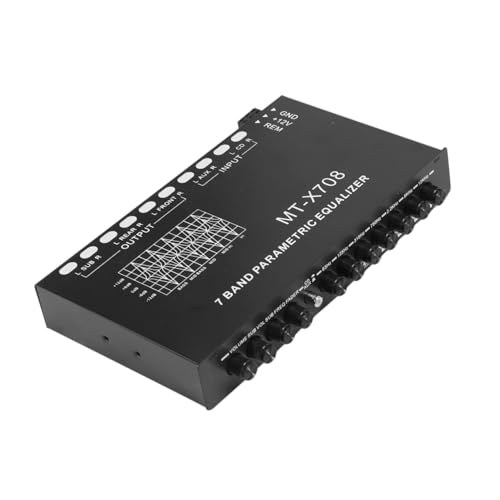 SOLUSTRE Auto Equalizer Präzise Audiosteuerung Kompakter Metallverstärker Für Subwoofer Auto stereo Klangregelung Einfach Einstellbar Für Verschiedene Fahrzeugmodelle von SOLUSTRE