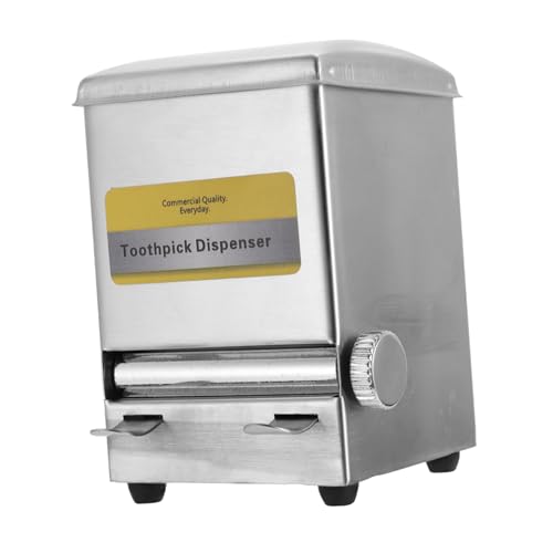 SOLUSTRE Automatischer Zahnstocherhalter aus Edelstahl Retro-Design mit Mechanischem Drehspender Kompakte Aufbewahrungsbox für Haushalt Restaurant Hygienisch und Praktisch SOLUSTRE Automatischer Zahnstocherhalter aus Edelstahl Retro-Design mit Mechanischem Drehspender Kompakte Aufbewahrungsbox für Haushalt Restaurant Hygienisch und Praktisch von SOLUSTRE