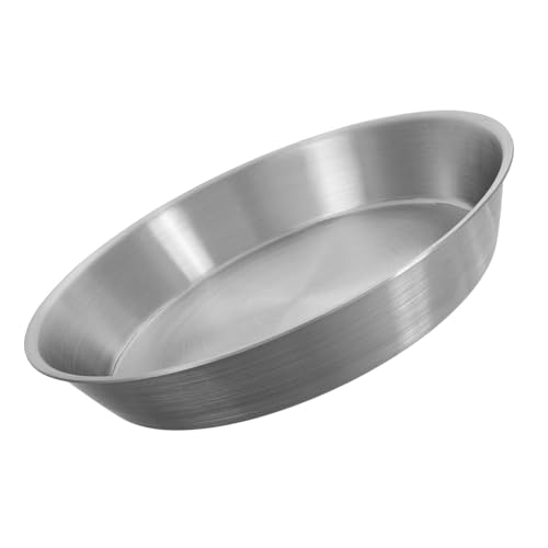 SOLUSTRE Backblech Kuchenformen Tiefe Backform Usa Toasterofen Pfannen Und Tabletts Flache Essteller Focaccia Brotform Backform Steakteller Zum Backgeschirr Ofenblech Edelstahl von SOLUSTRE