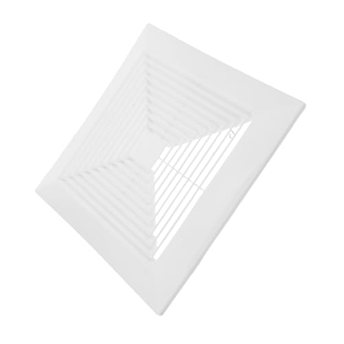 SOLUSTRE Badezimmer Abluftventil Abdeckung Quadratisch mit Feder Deckenlüfter für Effiziente Belüftung Staubschutz Passend für Badlüfter Einfache Montage Weiß von SOLUSTRE