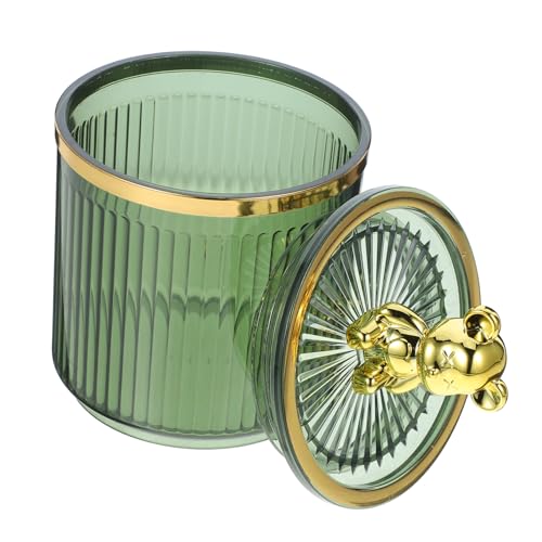 SOLUSTRE Badezimmer Waschtisch Organizer Aufbewahrungsgläser Stil Klar Kleine Ästhetische Farbe Süßes Bonbonglas Transparent Rosa Kanister Lustiger Regalbehälter Hasen Figur von SOLUSTRE