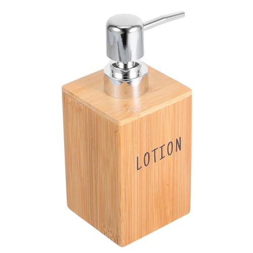 SOLUSTRE Bambus Seifenspender Nachfüllbar Lotionspender Flaschen Handseife Spender Für Bad Küche Shampoo Körperpflege Elegant Kompakt Vielseitig Robust von SOLUSTRE