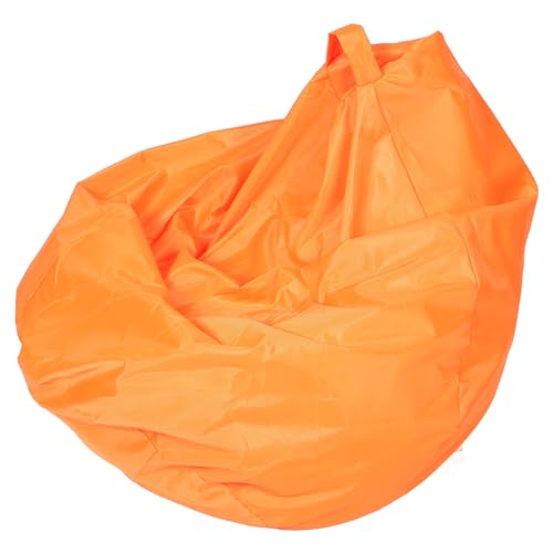 SOLUSTRE Bequemer Orangefarbener Bezug für Sitzsack ohne Füllung Waschbarer Strapazierfähiger Stoffbezug für Lässige Sofas Vielseitig Einsetzbar oder Liege von SOLUSTRE